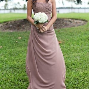 Tan colored Bridesmaid dress